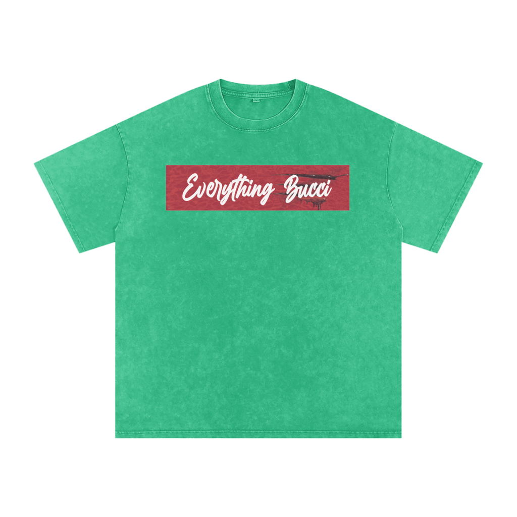 Snow Washed Oversized Cotton T-Shirt