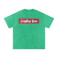 Snow Washed Oversized Cotton T-Shirt