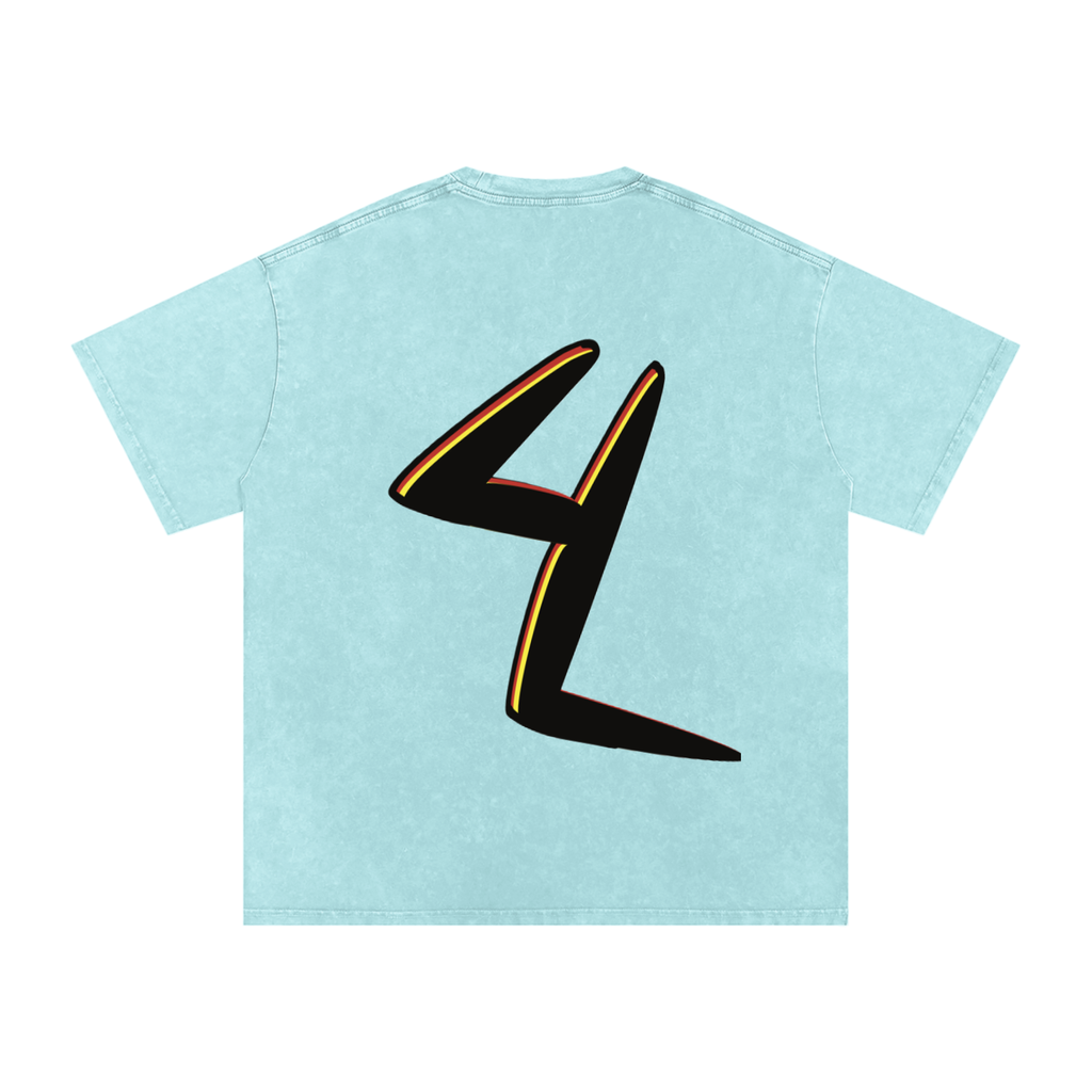 Snow Washed Oversized Cotton T-Shirt