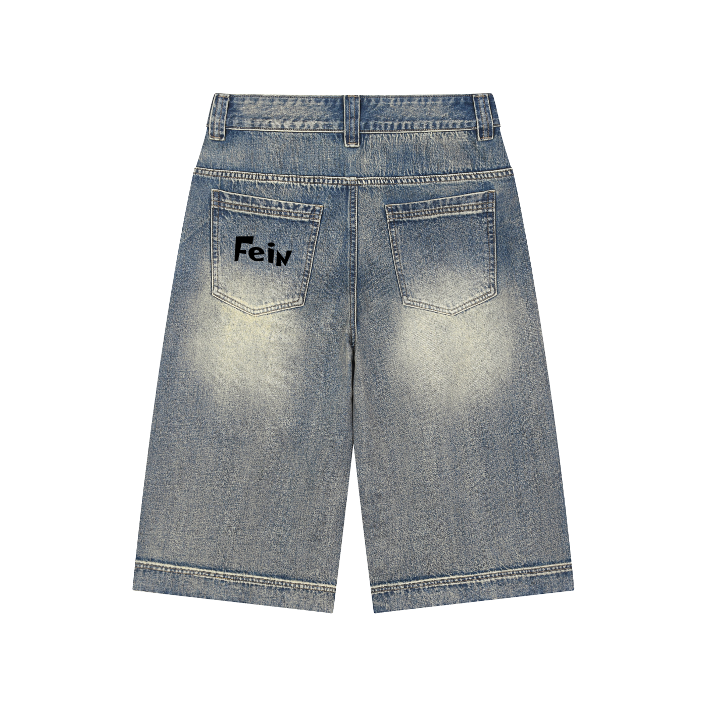 Vintage Wash Baggy Denim Shorts